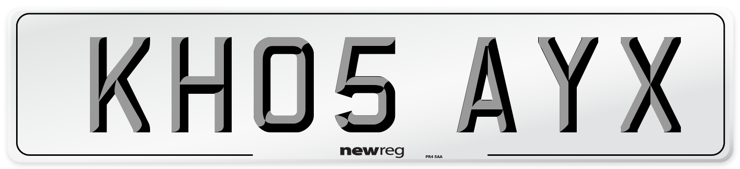 KH05 AYX Number Plate from New Reg
